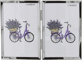 Két képkeret 13x18 fém ezüst csillogó portré