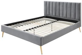 Franciaágy 140 cm Bleash New (szürke + arany) (ágyráccsal). 1104103