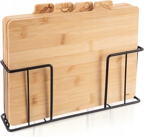 4x Bambusz konyhai deszka zöldség vágóállvány baromfi hal hús