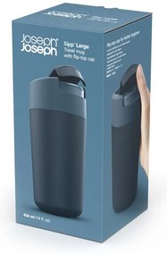 Sötétkék-antracitszürke utazóbögre 450 ml Sipp – Joseph Joseph