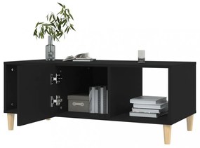 fekete szerelt fa dohányzóasztal 102 x 50 x 40 cm