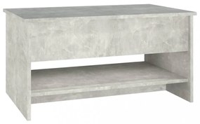 betonszürke szerelt fa dohányzóasztal 80x50x40 cm