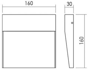 Redo 90479 - LED Kültéri fali lámpa LANDER LED/6W/230V IP54 antracit