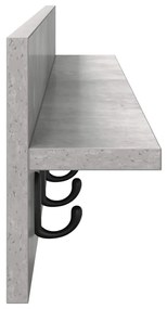Fali Kabáthorog Beton szürke 100 x 10.5 x 18 cm Faanyag
