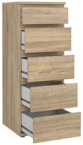 Natúr színű magas komód tölgyfa dekorral 40x107 cm Nova – Tvilum