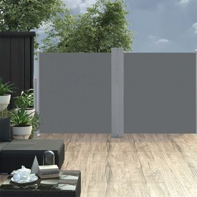 antracitszürke behúzható oldalsó napellenző 100 x 600 cm