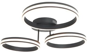 Mennyezeti lámpa fekete, beépített LED, 3 fokozatú fényerő-szabályozás, 3 lámpás - Navara