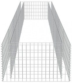 horganyzott acél gabion magaságyás 450 x 90 x 50 cm