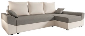 Sarok ülőgarnitúra Dusk L (krém + szürke) (J). 1057012