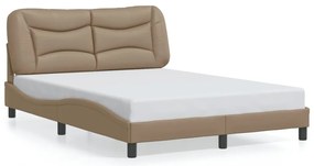cappuccino színű műbőr ágykeret matrac nélkül Hvar 120x200 cm