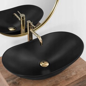 Pultos mosdó Rea Royal 60 black mat