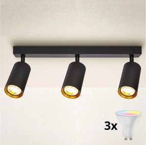 Brilagi - LED dimmelhető spotlámpa SELE 3xGU10/6W/230V fekete/arany