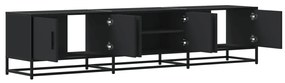 fekete szerelt fa TV-szekrény 180 x 35 x 41 cm