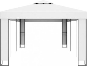 fehér dupla tetős pavilon 3 x 6 m