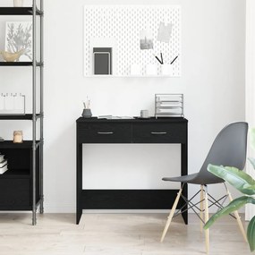 vidaXL Asztal Fekete Tölgy 80x40x75 cm Mérnöki Fa