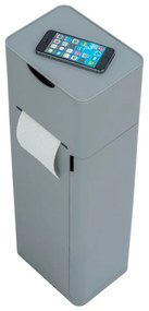 Szürke műanyag WC-papír tartó állvány kefével Imon – Wenko
