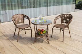Kerti rattan garnitúra 1+2, JARUB, barna