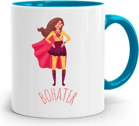 Kék Bögre Gyerekeknek Szuperhős +név nyomott mintával