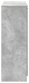 betonszürke szerelt fa tálalószekrény fiókos 100,5x35x98,5 cm