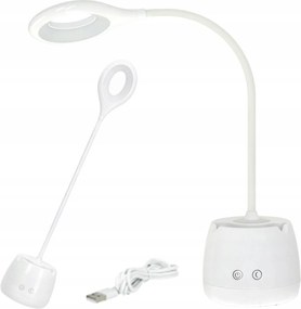 Asztali Led Akkumulátoros Lámpa 5W 180lm Fehér Lusia LED2B Kobi