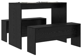 Étkezőgarnitúra 2 pcs Musta tammi 97 x 47 x 75 cm Faanyag