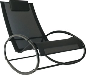Outsunny Zero Gravity Kerti Hintaszék, Ergonomikus Hintaszék Párnával és Lélegző Anyagból Belső és Külső Használatra, Szürke, 105x62x88 cm | Aosom