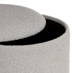 Világosszürke buklé puff – Casa Selección