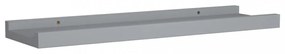 2 db szürke MDF szegélypolc képkeretekhez 40 x 9 x 3 cm