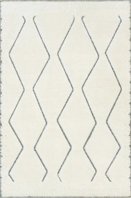 Puha Krémszőnyeg Shaggy Runo Cikk-cakk Háromszögek Etno Lula 160x220 cm