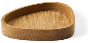 Natúr színű dekoratív fa tárolódoboz 18x16x3 cm Curve M – LIND DNA