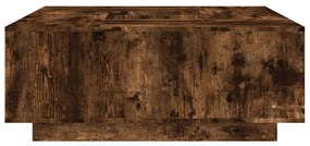 Füstös tölgy színű szerelt fa dohányzóasztal 100x100x40 cm