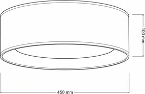 Brilagi-LED VELVET SIMPLE mennyezeti lámpa LED/24W/230V 3000K, átm. 45 cm, krémszínű