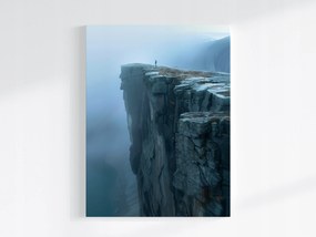 Vászonkép Canvas Szikla Fjord Norvégia Köd Hegyek Tájkép 60x80