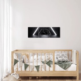 Kép - Futurisztikus alagút (órával) (90x30 cm)