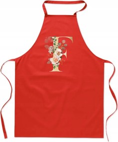 Konyhai Kötény piros F Betűvel Fausti Franek Fausztina FA_335_cw