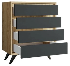 Suvera Oak and Anthracite komód