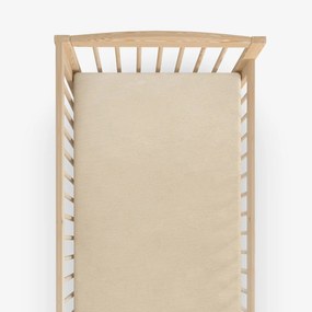Goldea nem áteresztő frottír matracvédő kiságyba - bézs 60 x 120 cm
