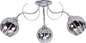 Krómozott plafon dekoratív elemekkel Eliza klasszikus lámpabúra 60W