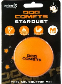 DOG-COMETS Stardust 100% természetes gumi labda, 6 cm (M), Narancs