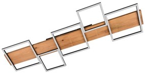 Fekete-natúr színű LED dimmelhető mennyezeti lámpa 44x115 cm Harper – Trio