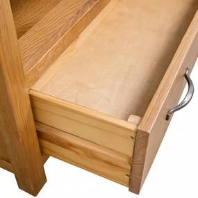 tömör tölgyfa TV-szekrény 90 x 35 x 48 cm