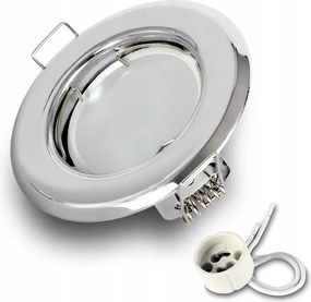 Süllyesztett halogén mennyezeti lámpatest Króm Led izzó GU10 7W hideg