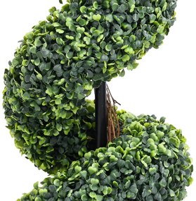 zöld spirálalakú cserepes műpuszpáng 117 cm