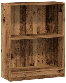 antik fa színű szerelt fa könyvespolc 60 x 24 x 76 cm