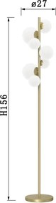 ONLI - Állólámpa PALOMA 7xG9/10W/230V arany