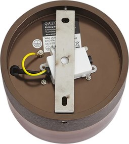 Design fali lámpa sötét bronz borostyánszínű üveggel IP44 - Michele