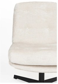 Krémszínű forgó fotel Kai – White Label