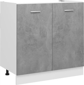 vidaXL betonszürke szerelt fa mosogató alsószekrény 80 x 46 x 81,5 cm