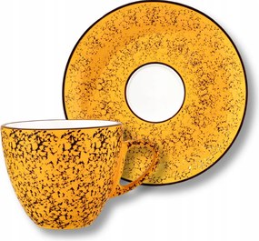 Kávéscsésze porcelán sárga 300ml és csészealj 15cm Wilmax