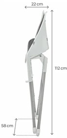 KINDERKRAFT - Gyermek étkezőszék 2in1 DINNLY szürke